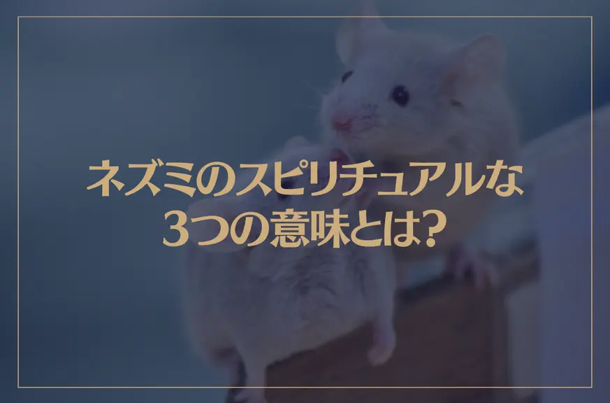 ネズミのスピリチュアルな3つの意味とは？