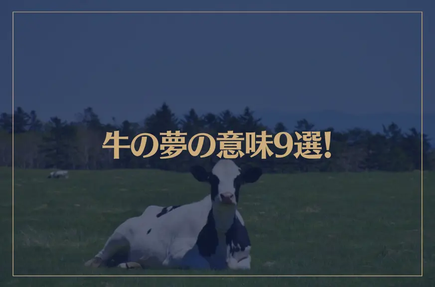 【夢占い】牛の夢の意味9選！シチュエーション別にご紹介！